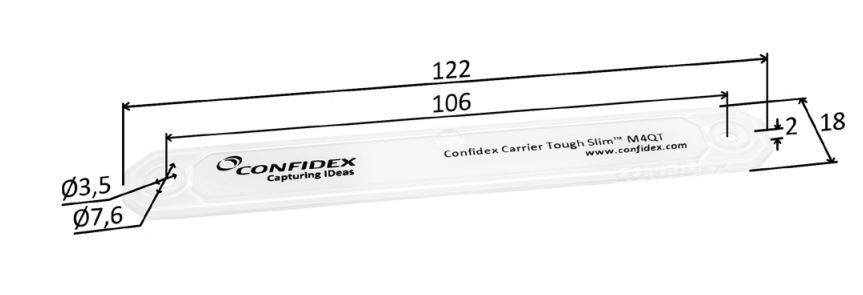 UHF-tunniste Confidex Carrier Tough Slim M4QT